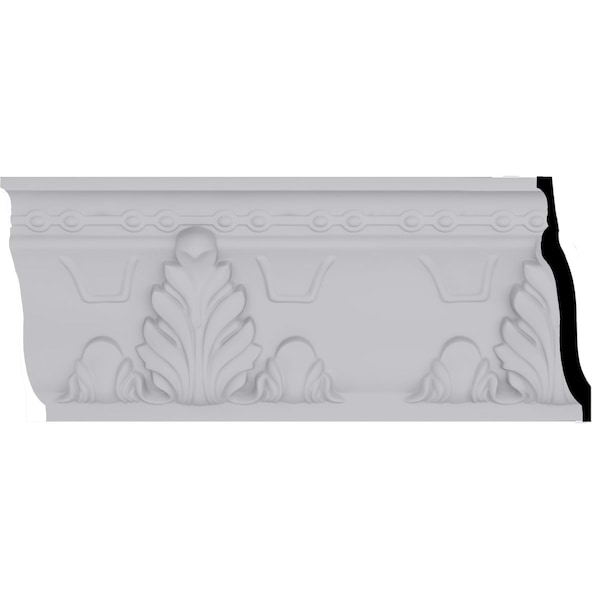 Ekena Millwork 9 1/4"H x 3 3/4"P x 9 7/8"F x 94 1/2"L Alexandria Acanthus Leaf and Ribbons Crown Moulding MLD09X03X10AL - main